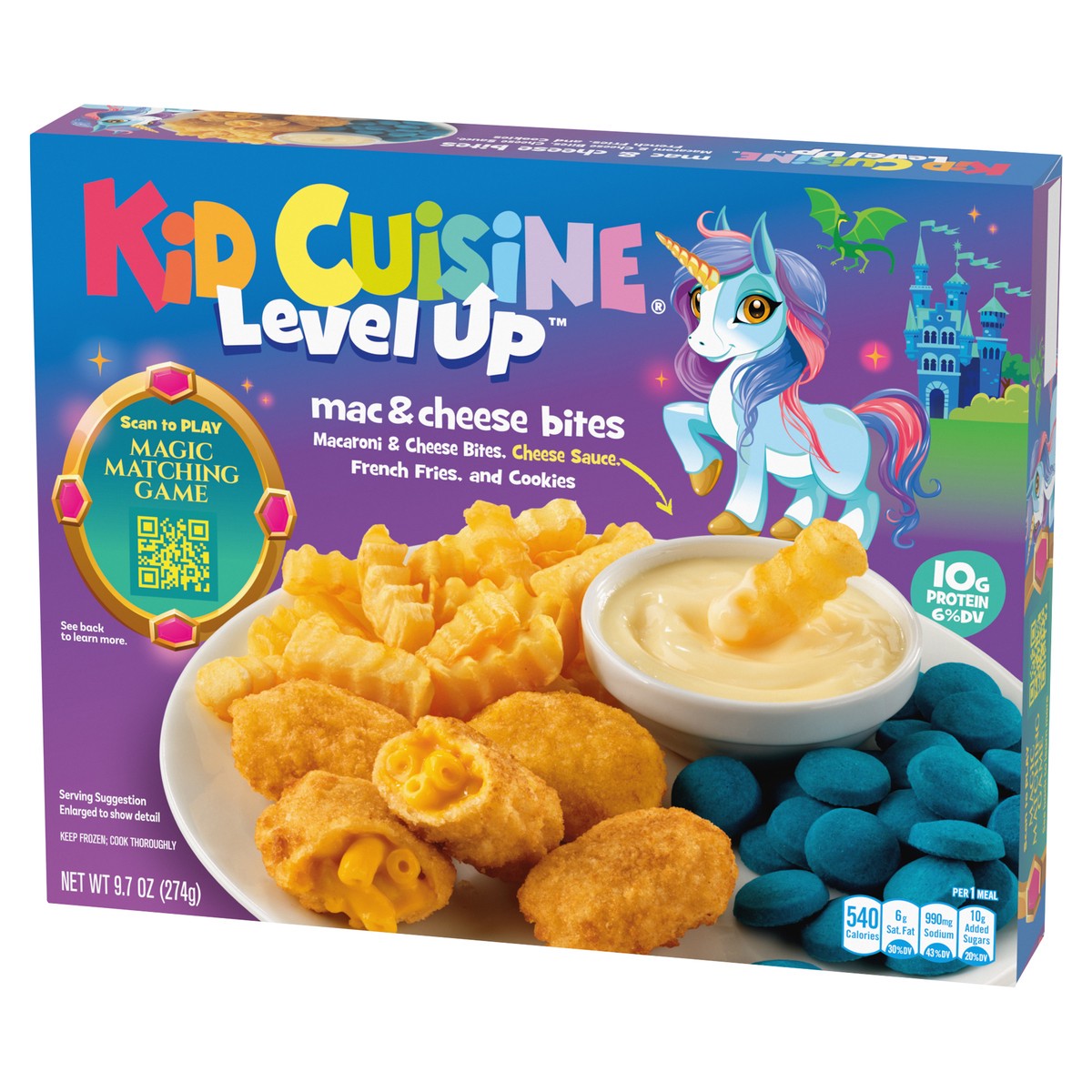 slide 6 of 9, Kid Cuisine Level Up Mac & Cheese Bites, Frozen Meal, 9.7 oz., 9.7 oz