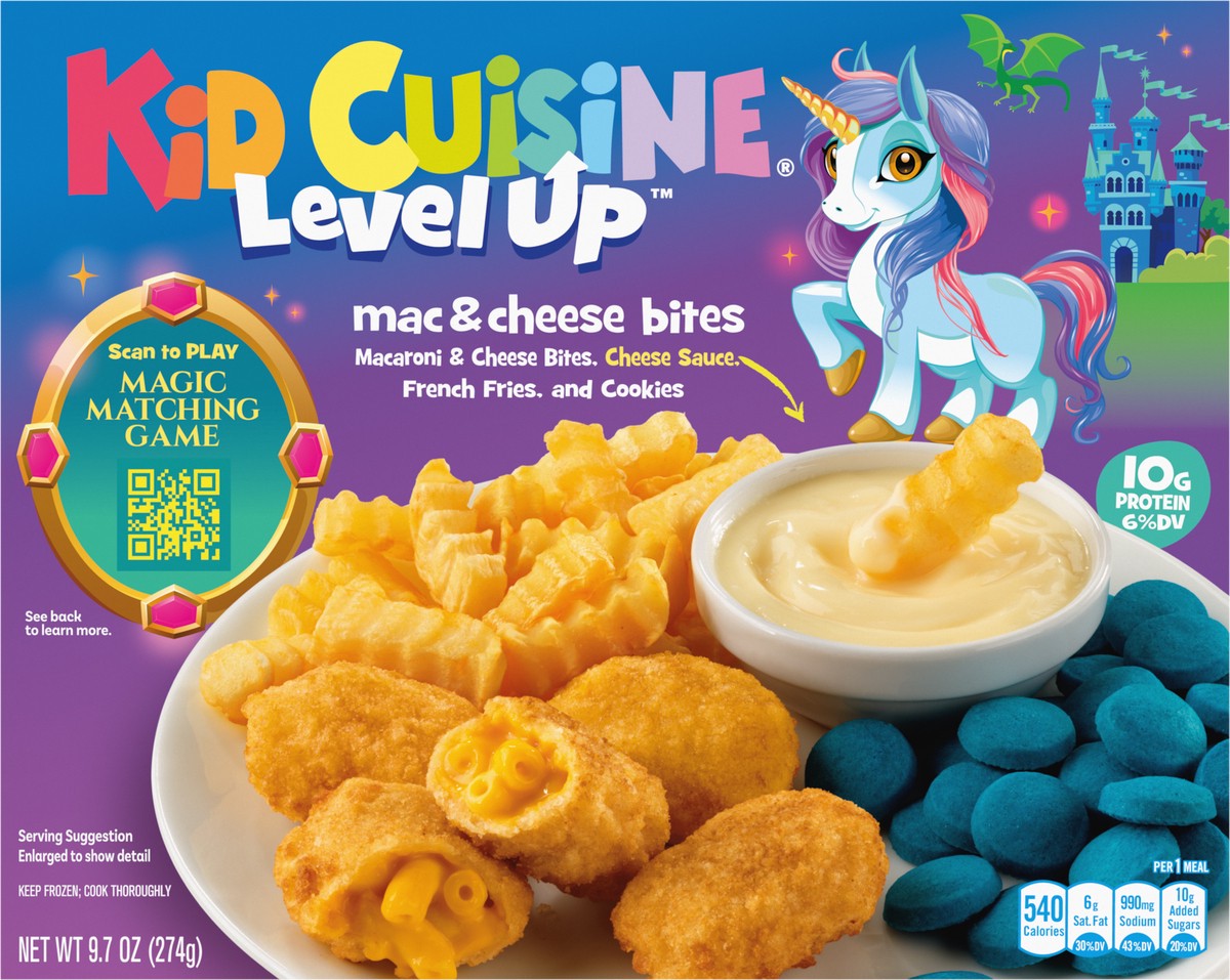 slide 2 of 9, Kid Cuisine Level Up Mac & Cheese Bites, Frozen Meal, 9.7 oz., 9.7 oz