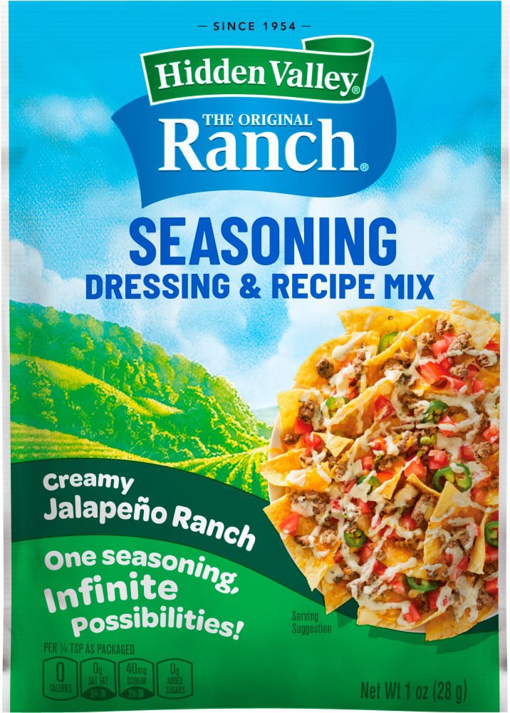 slide 4 of 6, Hidden Valley Seasoning, Dressing and Recipe Mix, Creamy Jalapeño Ranch,, 1 oz