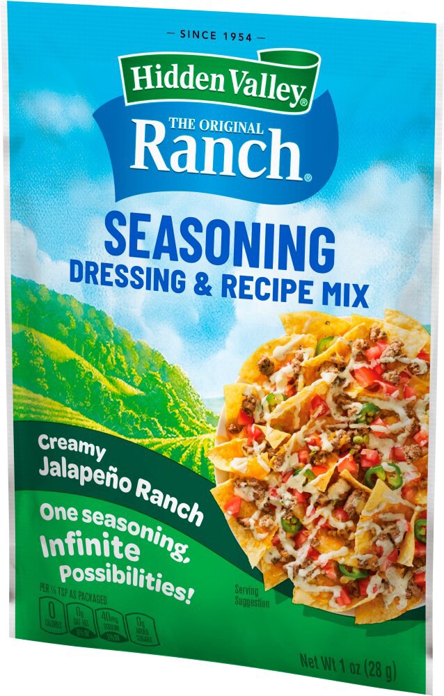 slide 3 of 6, Hidden Valley Seasoning, Dressing and Recipe Mix, Creamy Jalapeño Ranch,, 1 oz