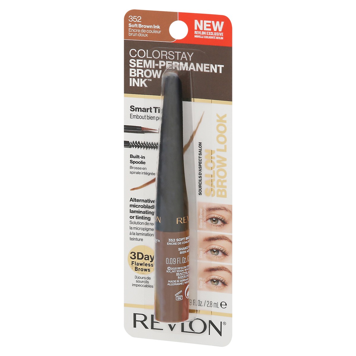 slide 4 of 12, ColorStay Semi-Permanent Soft Brown Ink 352 Brow Ink 0.09 fl oz, 0.05 oz