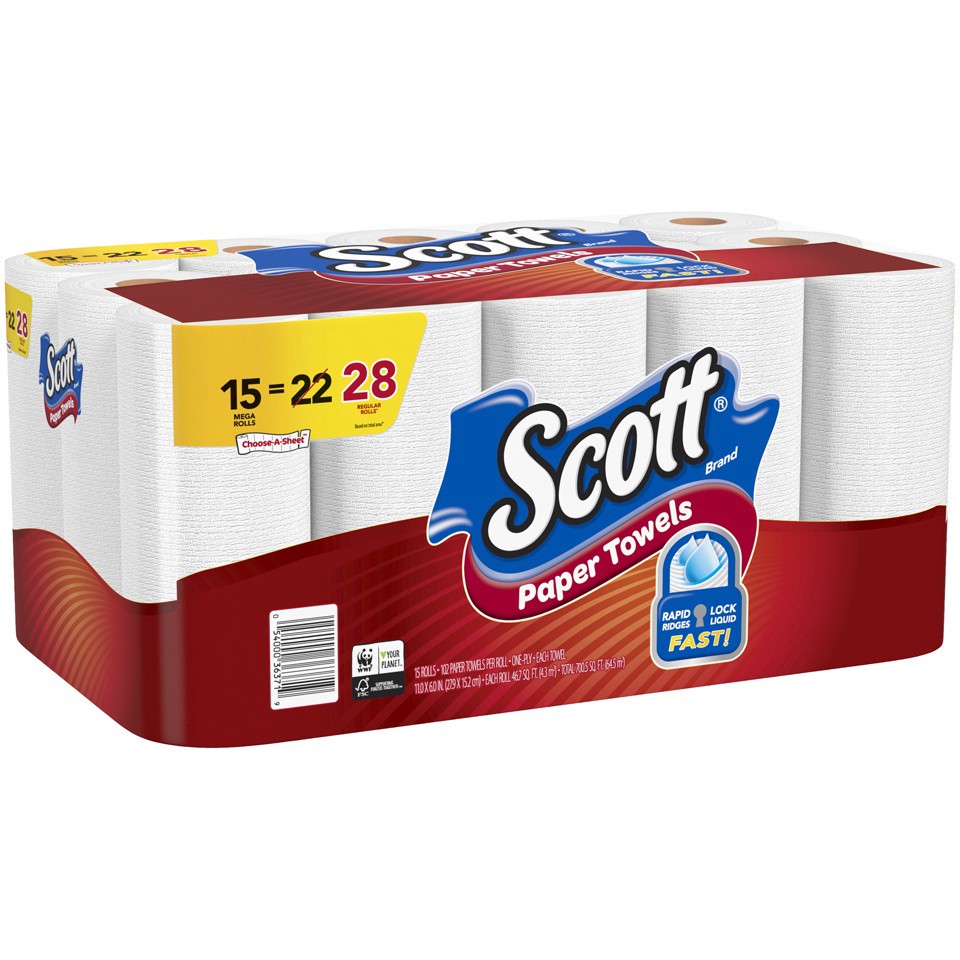 slide 5 of 10, Scott Choose-a-sheet Paper Towels, 15 ct