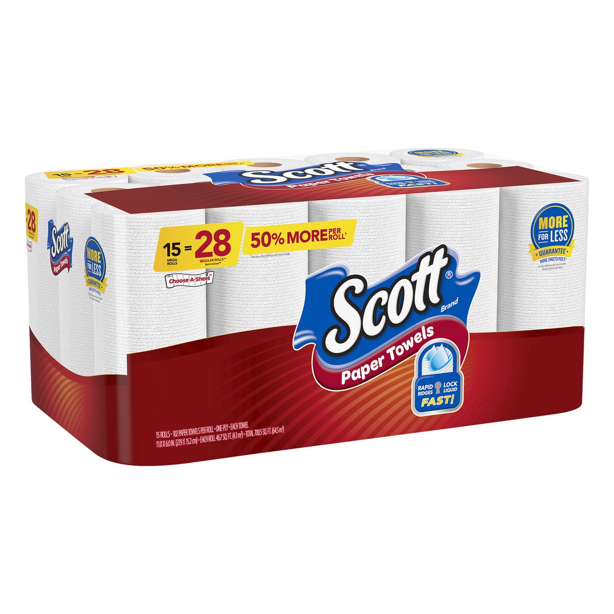 slide 9 of 10, Scott Choose-a-sheet Paper Towels, 15 ct