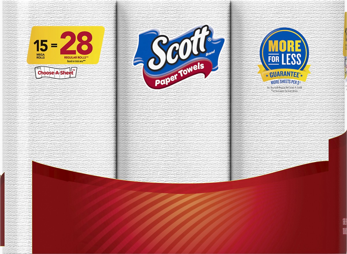 slide 2 of 10, Scott Choose-a-sheet Paper Towels, 15 ct