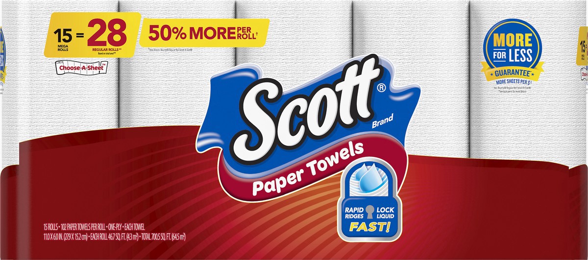 slide 3 of 10, Scott Choose-a-sheet Paper Towels, 15 ct