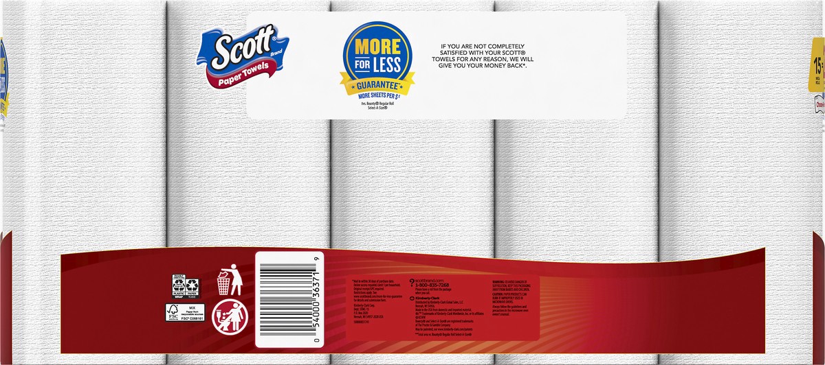 slide 8 of 10, Scott Choose-a-sheet Paper Towels, 15 ct