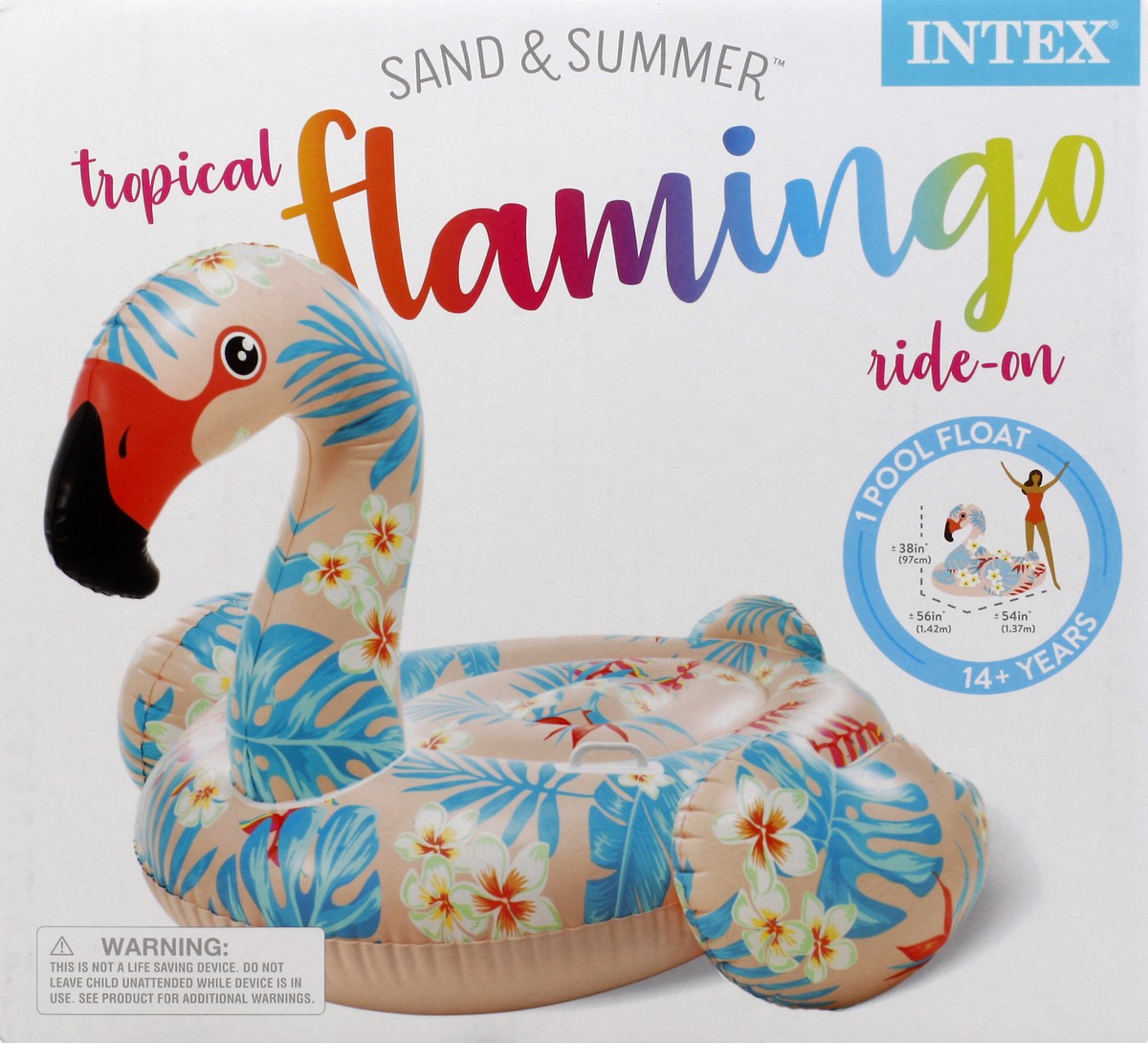 slide 6 of 9, Sola Tropical Flamingo Ride On, 1 ct