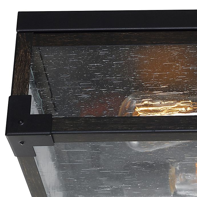 slide 2 of 5, Globe Electric Williamsburg 2-Light Flush Mount Ceiling Fixture - Dark Bronze with Glass Panes, 1 ct