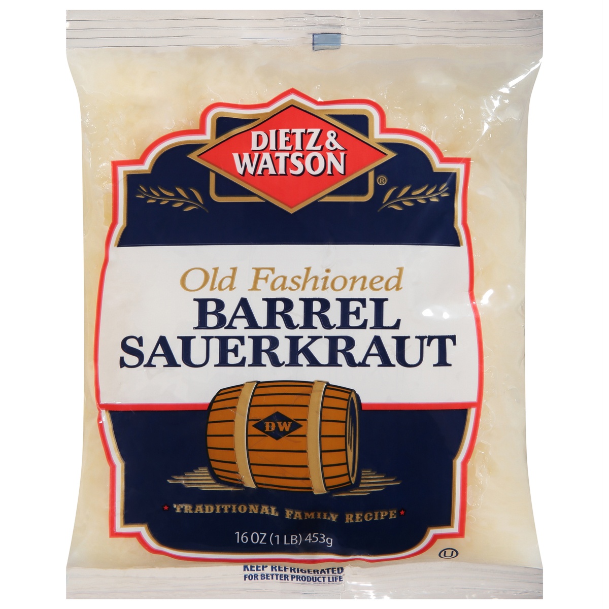 slide 1 of 9, Dietz & Watson Old Fashioned Barrel Sauerkraut 16 oz, 16 oz