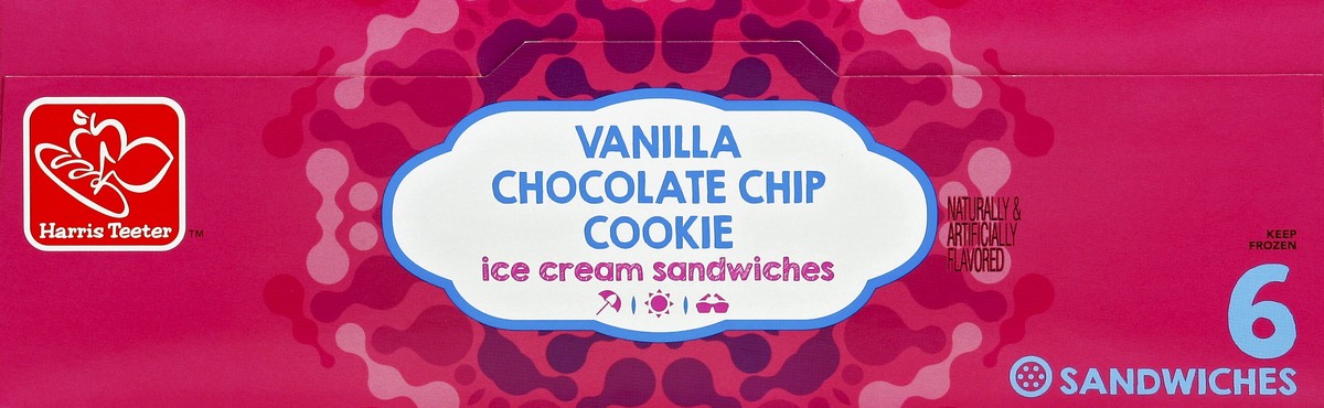 slide 2 of 4, Harris Teeter Ice Cream Sandwiches-Vanilla Chocolate Chip Cookie, 24 oz