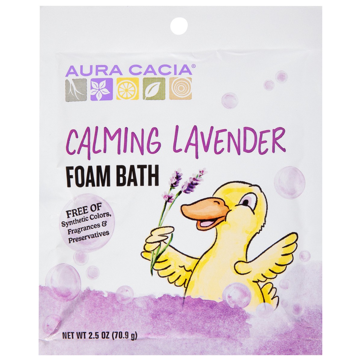 slide 1 of 9, Aura Cacia Calming Aromatherapy Foam Bath For Kids, 2.5 oz