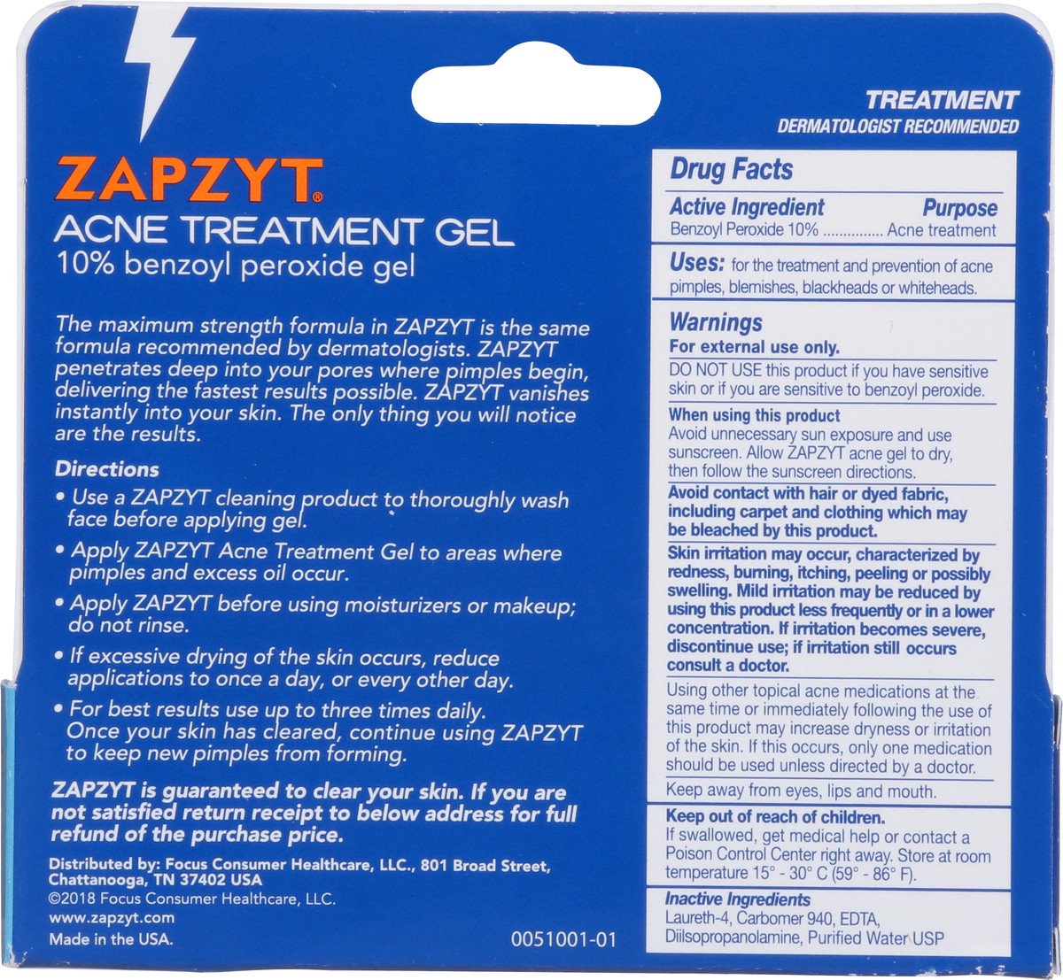 slide 10 of 10, ZAPZYT Acne Treatment Gel 1 oz, 1 oz