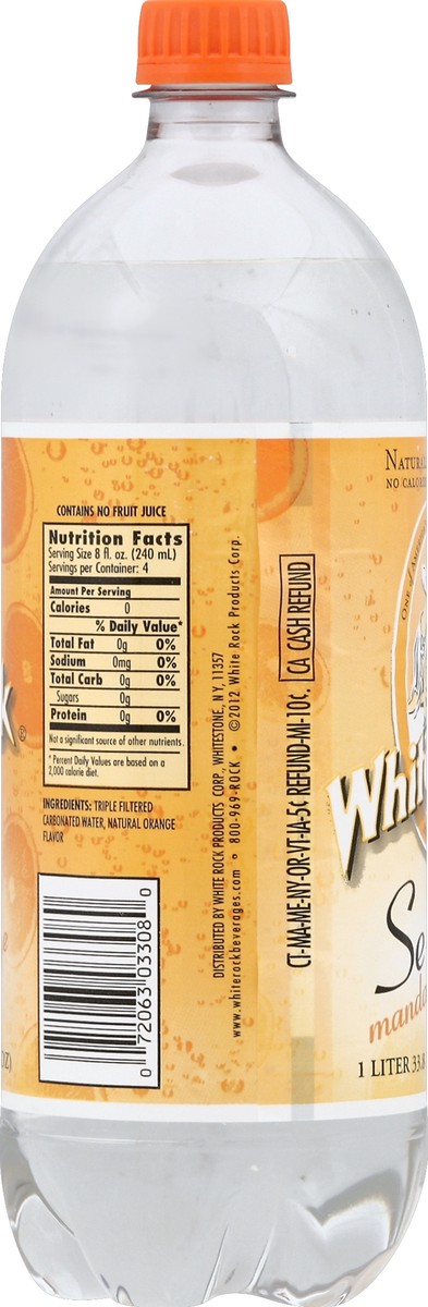 slide 3 of 4, White Rock Seltzer Mandarin Orange - 1 Lt, 33 liter