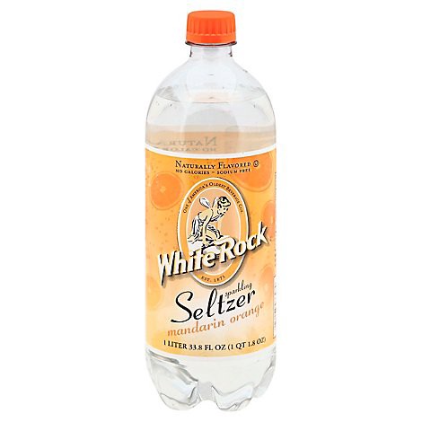 slide 1 of 4, White Rock Seltzer Mandarin Orange - 1 Lt, 33 liter