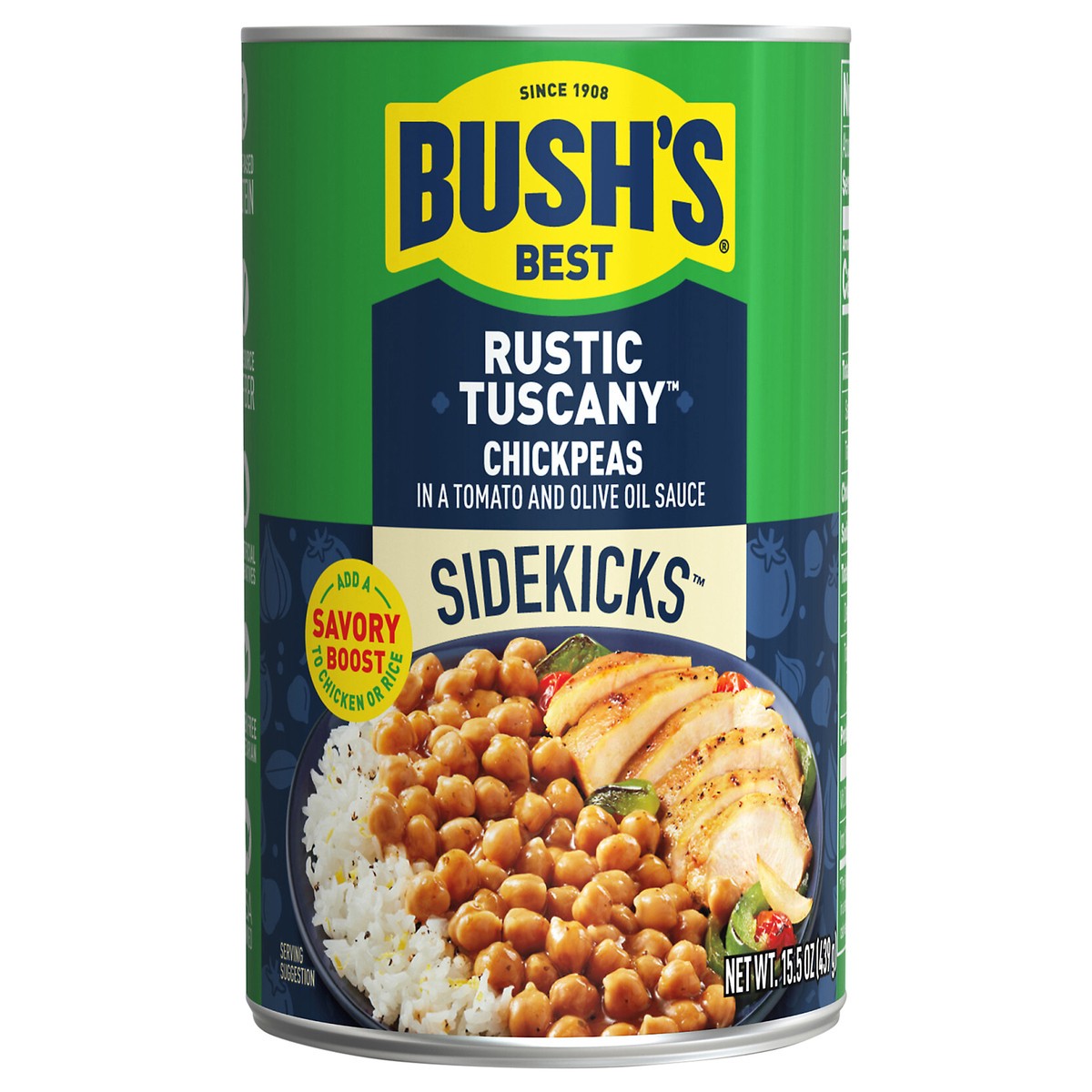 slide 1 of 5, Bush's Best Bush's Sidekicks Rustic Tuscany Chickpeas 15.5 oz, 15.5 oz