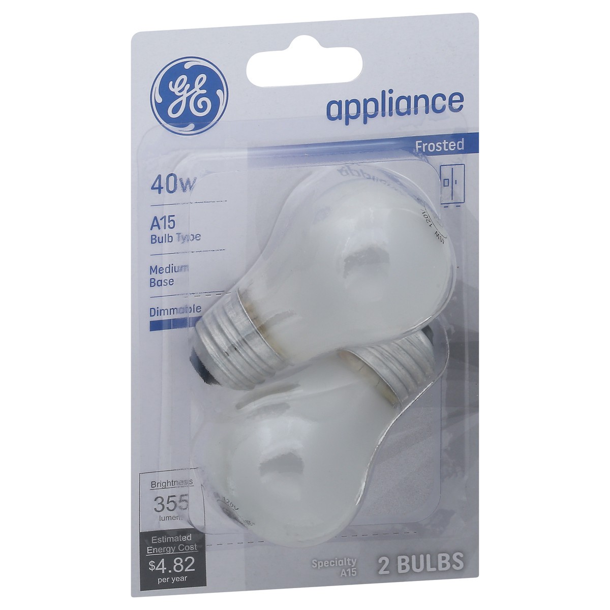 slide 3 of 9, GE Appliance 40 Watts Frosted Light Bulb 2 ea, 2 ct