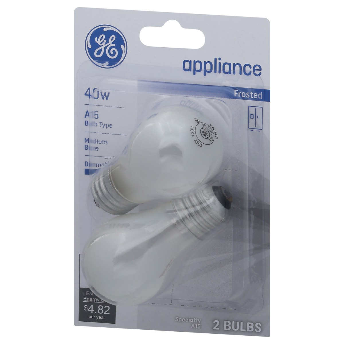 slide 5 of 9, GE Appliance 40 Watts Frosted Light Bulb 2 ea, 2 ct