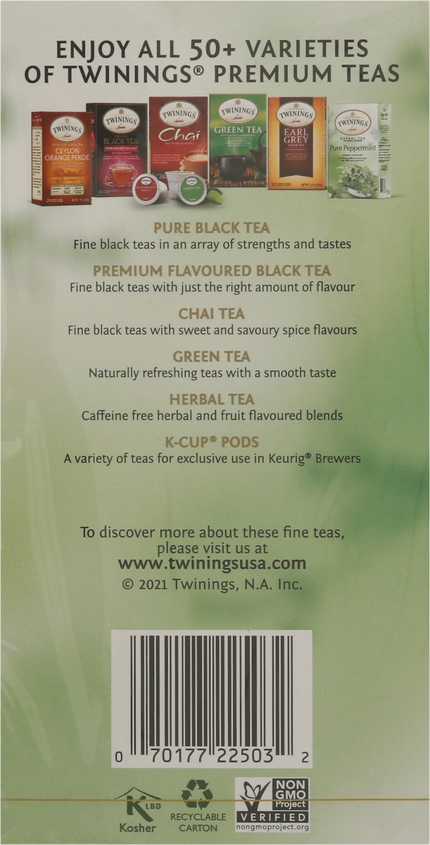 slide 3 of 9, Twinings Caffeine-Free Pure Peppermint Herbal Tea Value Pack 50 Tea Bags, 50 ct