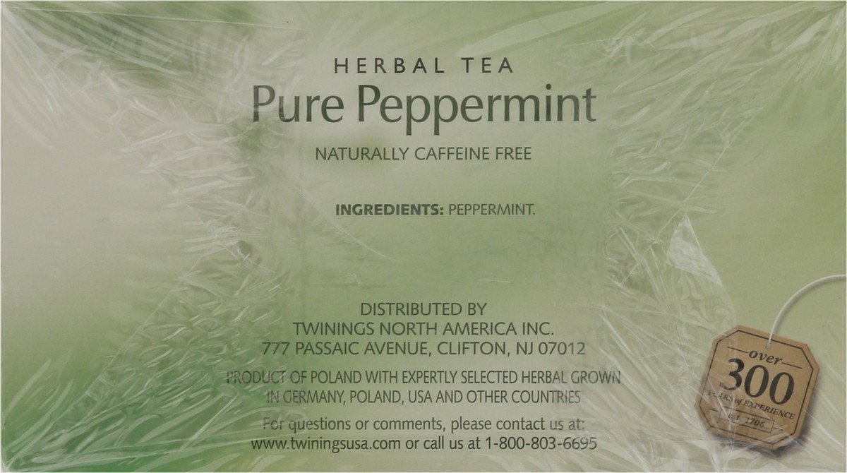 slide 9 of 9, Twinings Caffeine-Free Pure Peppermint Herbal Tea Value Pack 50 Tea Bags, 50 ct