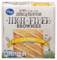 slide 1 of 1, Kroger High Fiber Lemon Brownies, 6 ct; 0.89 oz