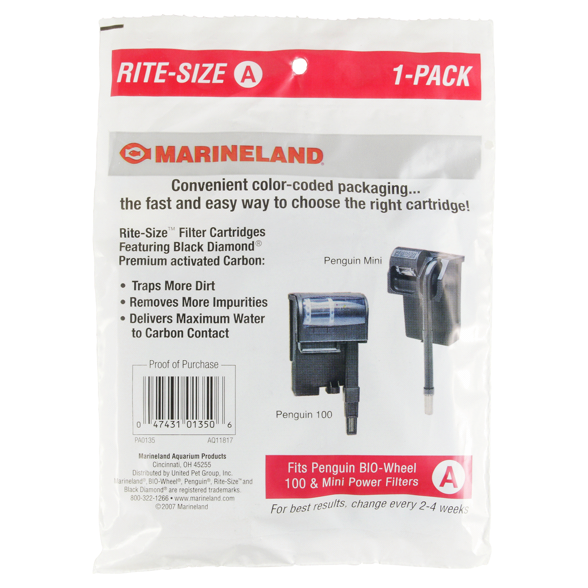 slide 2 of 2, Marineland Penguin Power Filter Cartridge, 6 ct