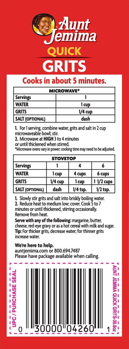 slide 4 of 10, Aunt Jemima Instant Oats Hot Cereal, 36.8 oz