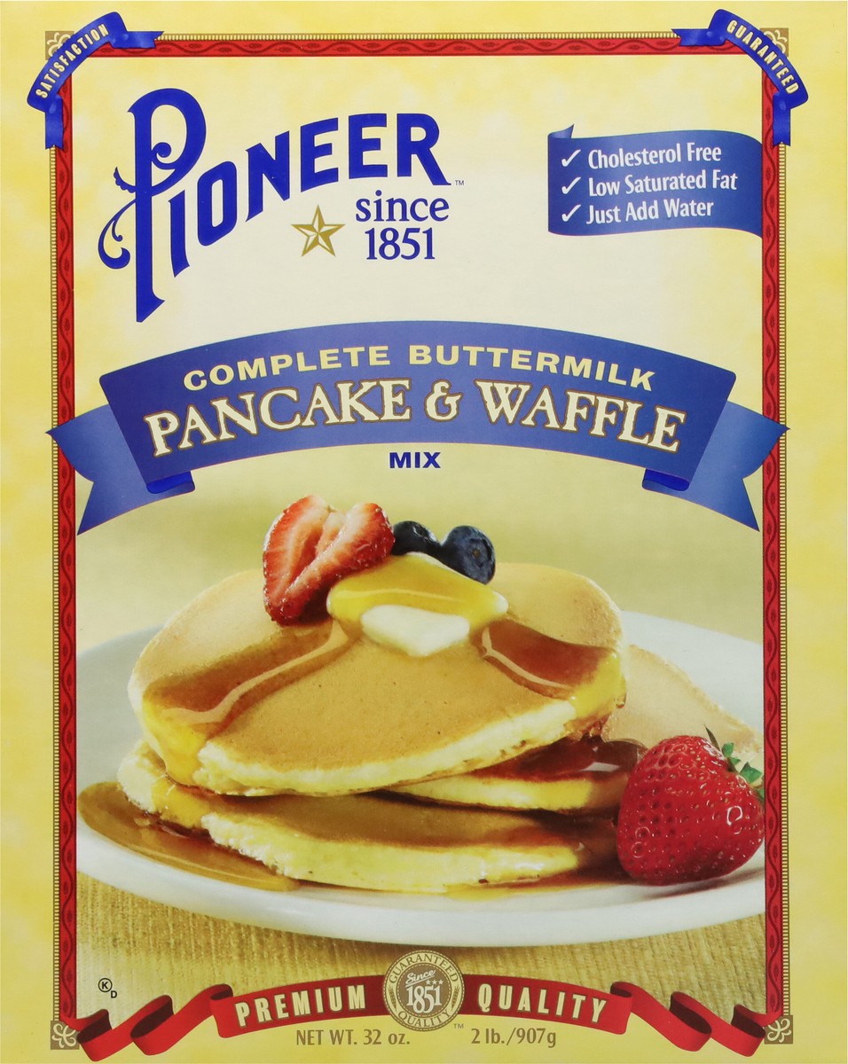 slide 13 of 13, Pioneer Complete Buttermilk Pancake & Waffle Mix 32 oz, 32 oz