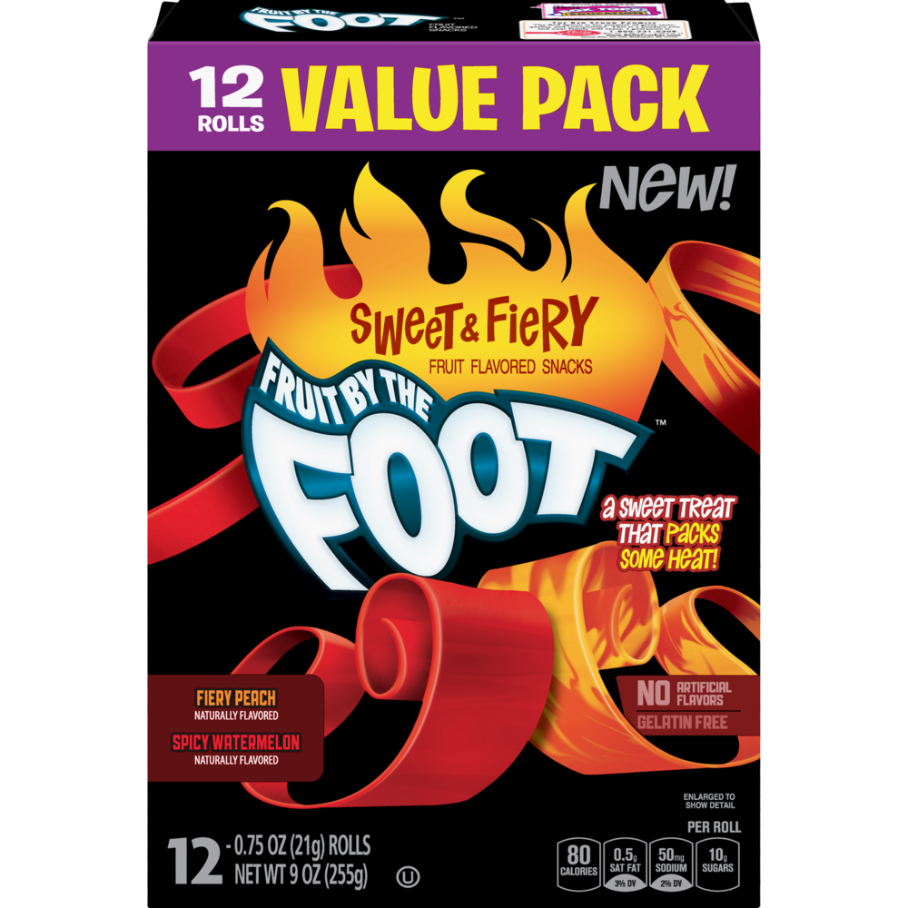 slide 1 of 1, Fruit by the Foot Sweet & Fiery, 12 ct