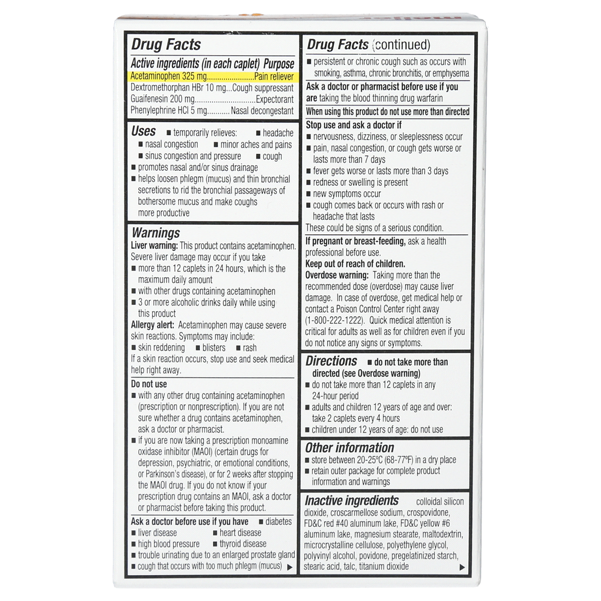 slide 8 of 9, Meijer Mucus Relief Sinus Pressure, Pain and Cough Max, 20 ct