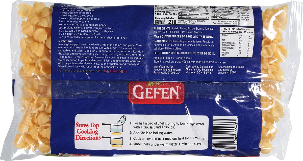 slide 6 of 9, Gefen Gluten Free Shell Pasta, 9 oz