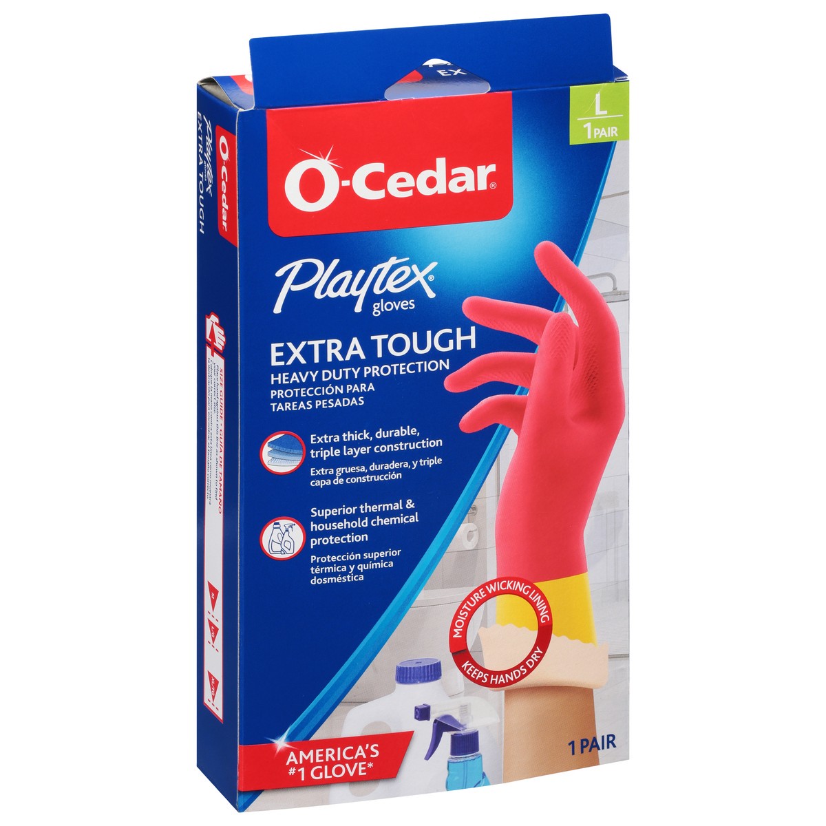 OCedar Playtex Extra Tough Large Gloves 1 ct Shipt