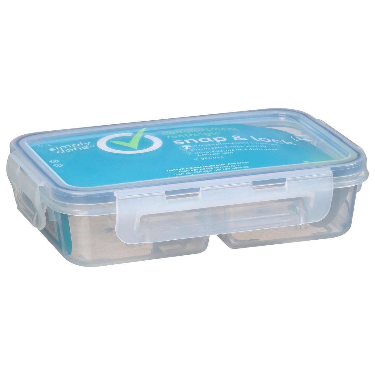 slide 4 of 9, Simply Done Snap & Lock Compartment Rectangle Container & Lid 1 ea, 1 ct