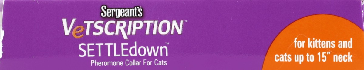 slide 4 of 4, Sergeant's Vetscription Settledown Collar For Cats Lavender Chamomile, 0.35 oz