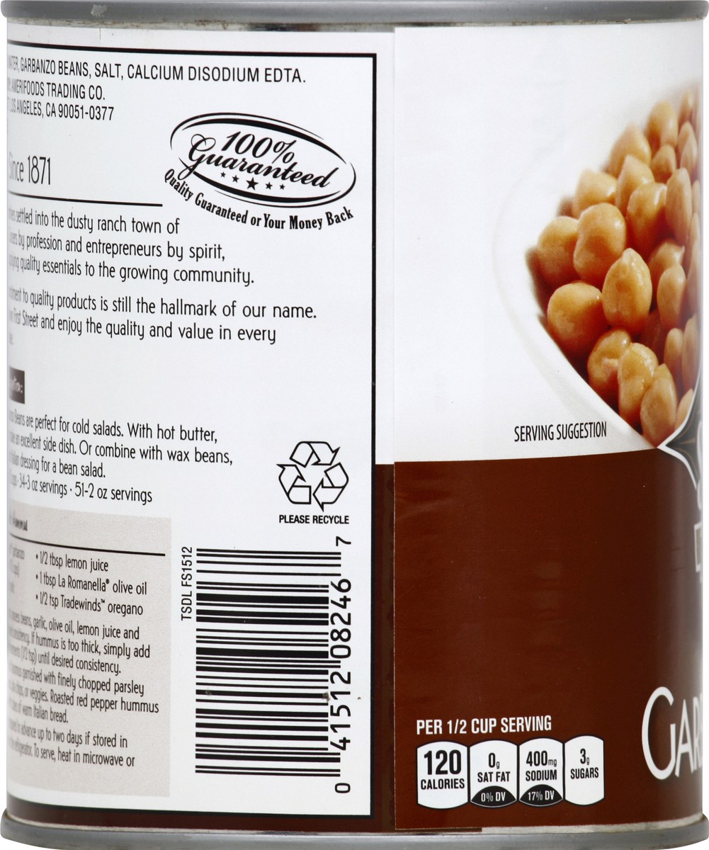slide 2 of 6, First Street Garbanzo Beans, 30 oz