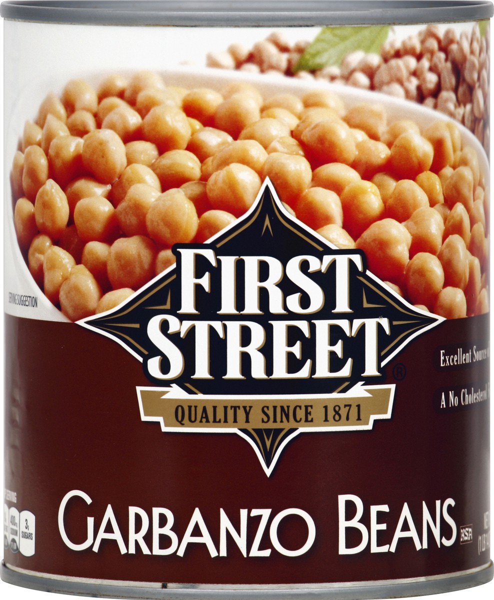 slide 6 of 6, First Street Garbanzo Beans, 30 oz