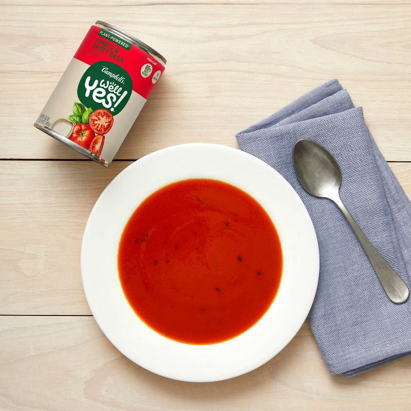 slide 7 of 7, Campbell's Well Yes! Lightly Salted Tomato Basil Bisque, 16.3 oz