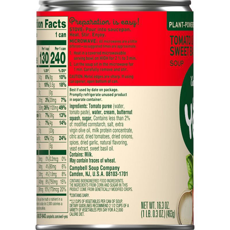 slide 3 of 7, Campbell's Well Yes! Lightly Salted Tomato Basil Bisque, 16.3 oz