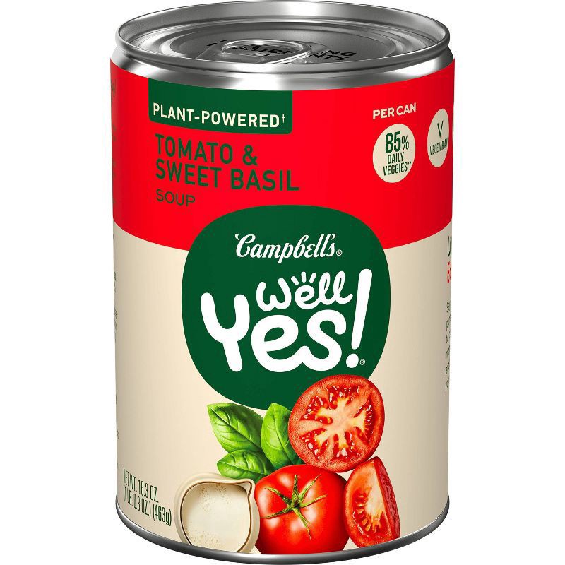 slide 1 of 7, Campbell's Well Yes! Lightly Salted Tomato Basil Bisque, 16.3 oz