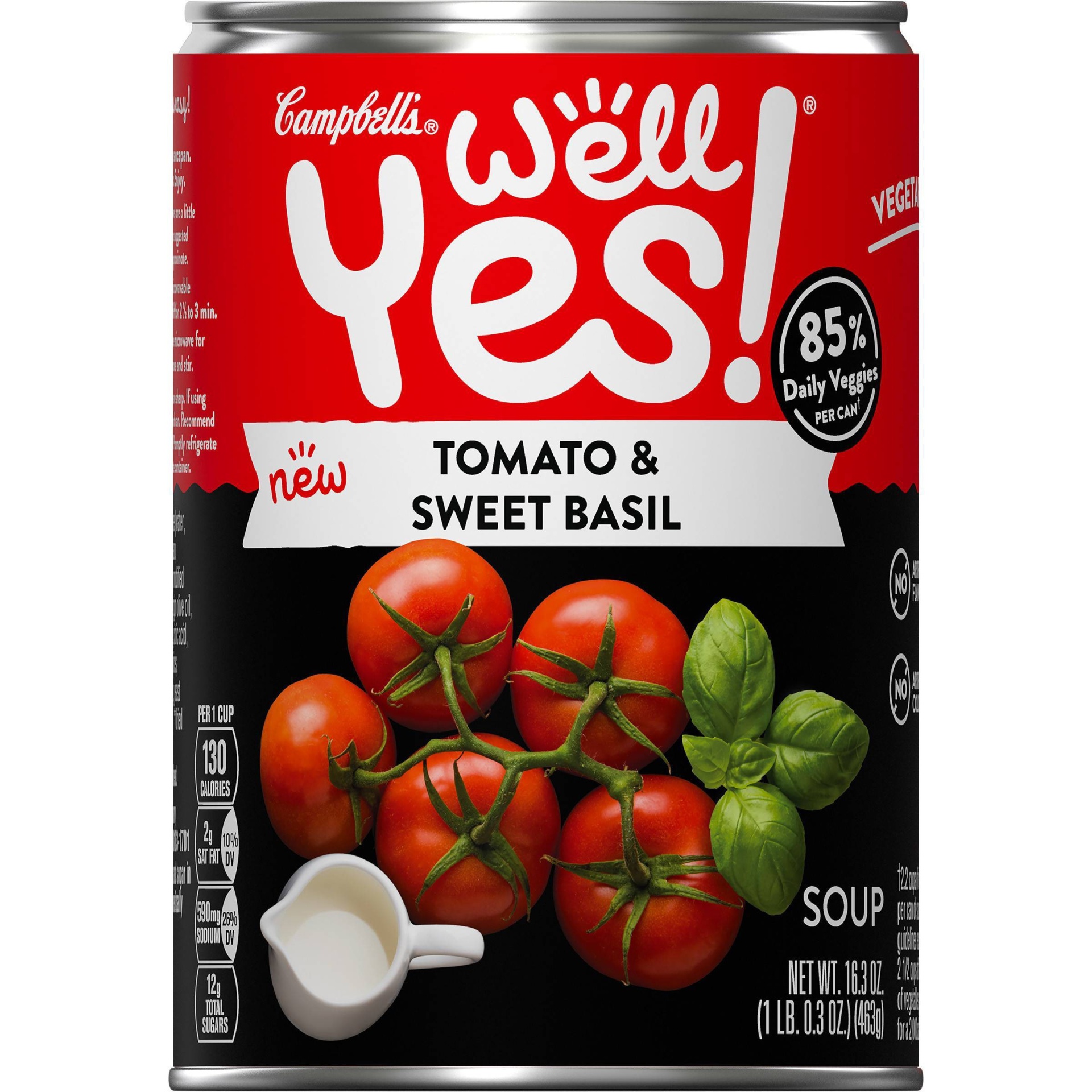 slide 1 of 5, Campbell's Well Yes! Lightly Salted Tomato Basil Bisque, 16.3 oz