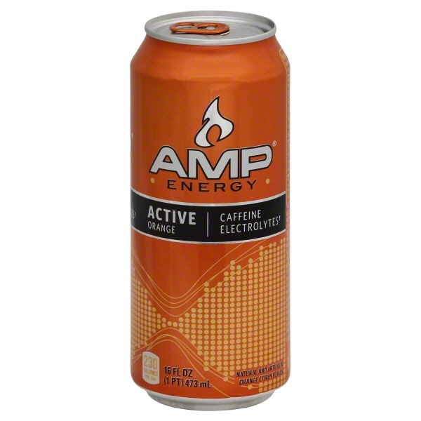 slide 1 of 1, AMP Energy Drink Active Orange, 16 oz