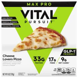 Vital Pursuit Cheese Lovers Pizza, High Protein, GLP-1 Friendly, Frozen Pizza, 6.0 oz