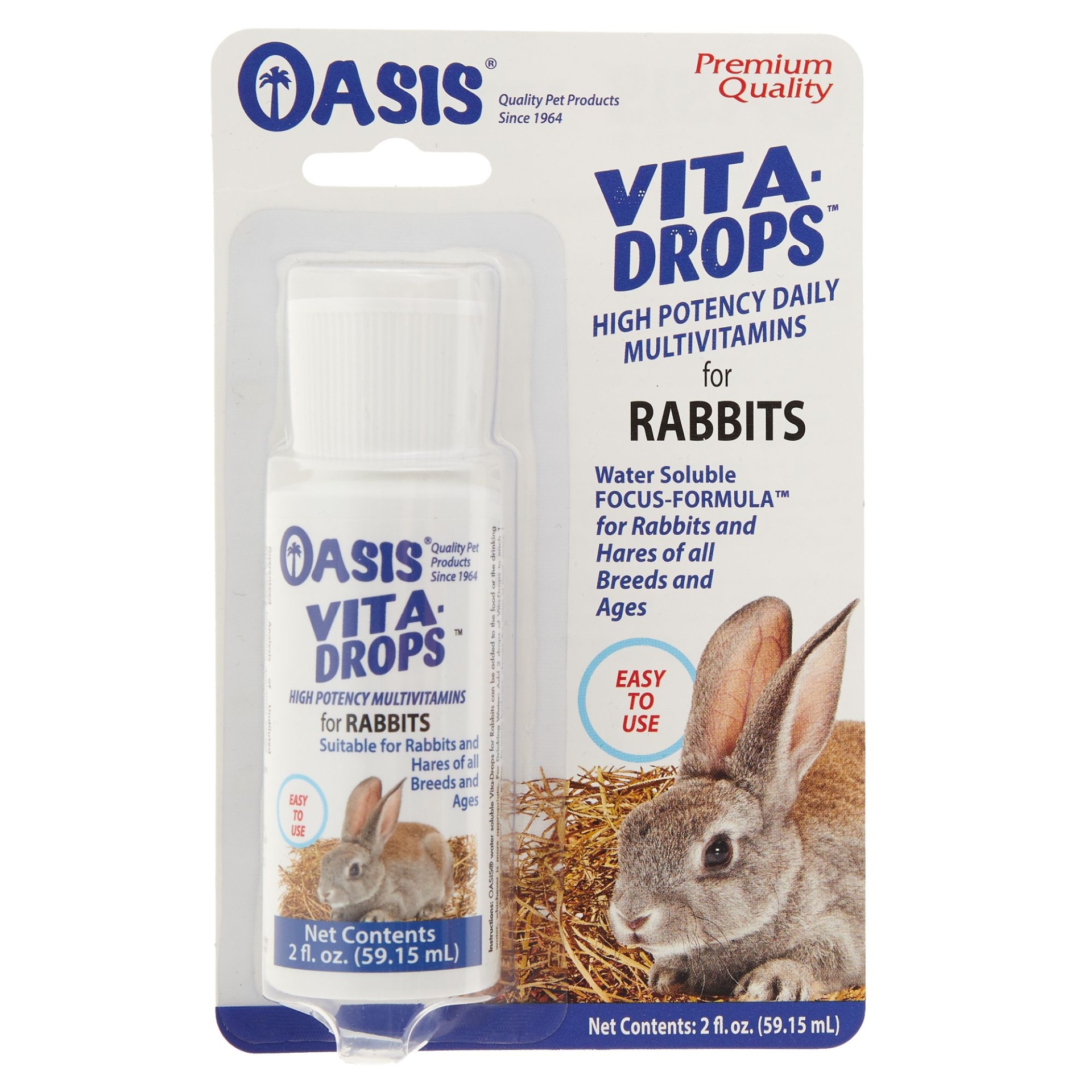 slide 1 of 1, Oasis Vita-Drops High Potency Rabbit Daily Multivitamins, 1 ct
