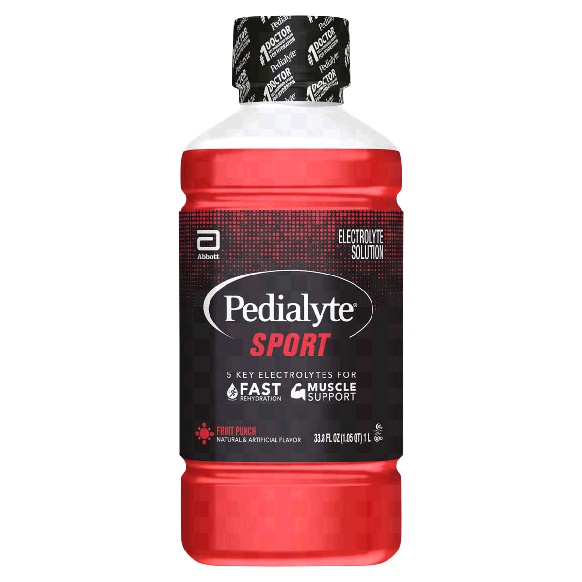 slide 1 of 1, Pedialyte Sport Electrolyte Solution Fruit Punch Ready-to-Drink 33.8 fl oz Bottle, 33.8 fl oz