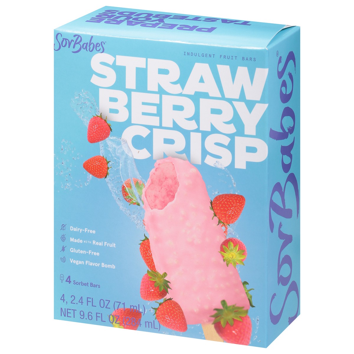 slide 4 of 13, Sorbabes Strawberry Crisp Sorbet Bars 4 - 2.7 fl oz Bars, 4 ct