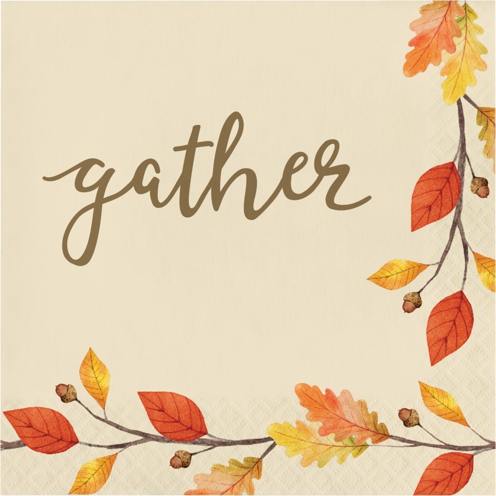 slide 1 of 1, Creative Converting Gather Thanksgiving Lunch Napkin, 16 ct