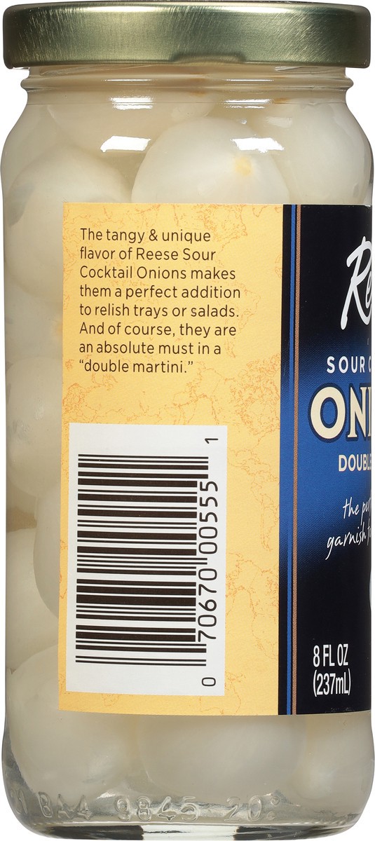 slide 9 of 9, Reese Double Martini Sour Cocktail Onions 8 fl oz, 8 oz