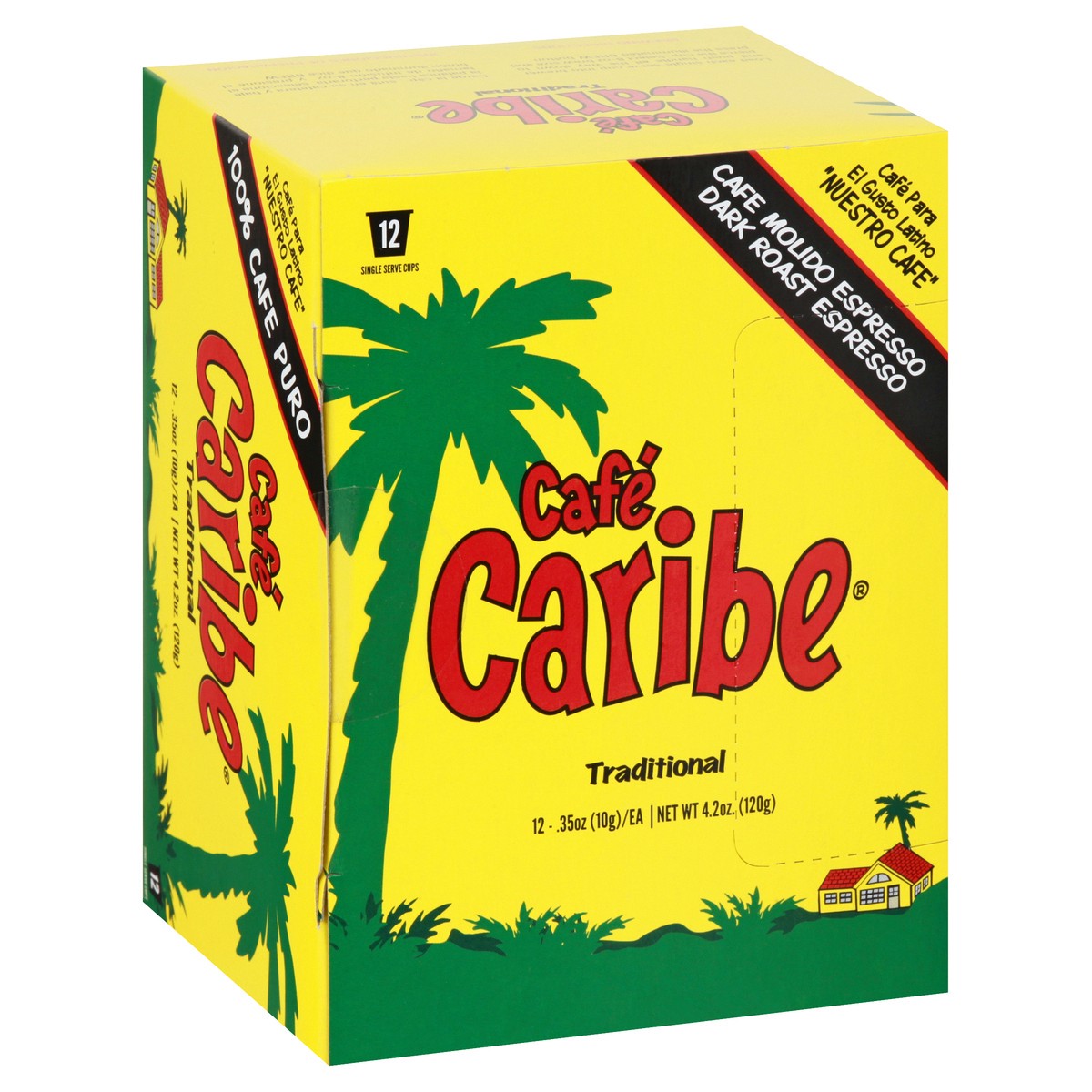 slide 10 of 11, Cafe Caribe Dark Roast Espresso Traditional Single Serve Cups Coffee - 12 ct, 12 ct