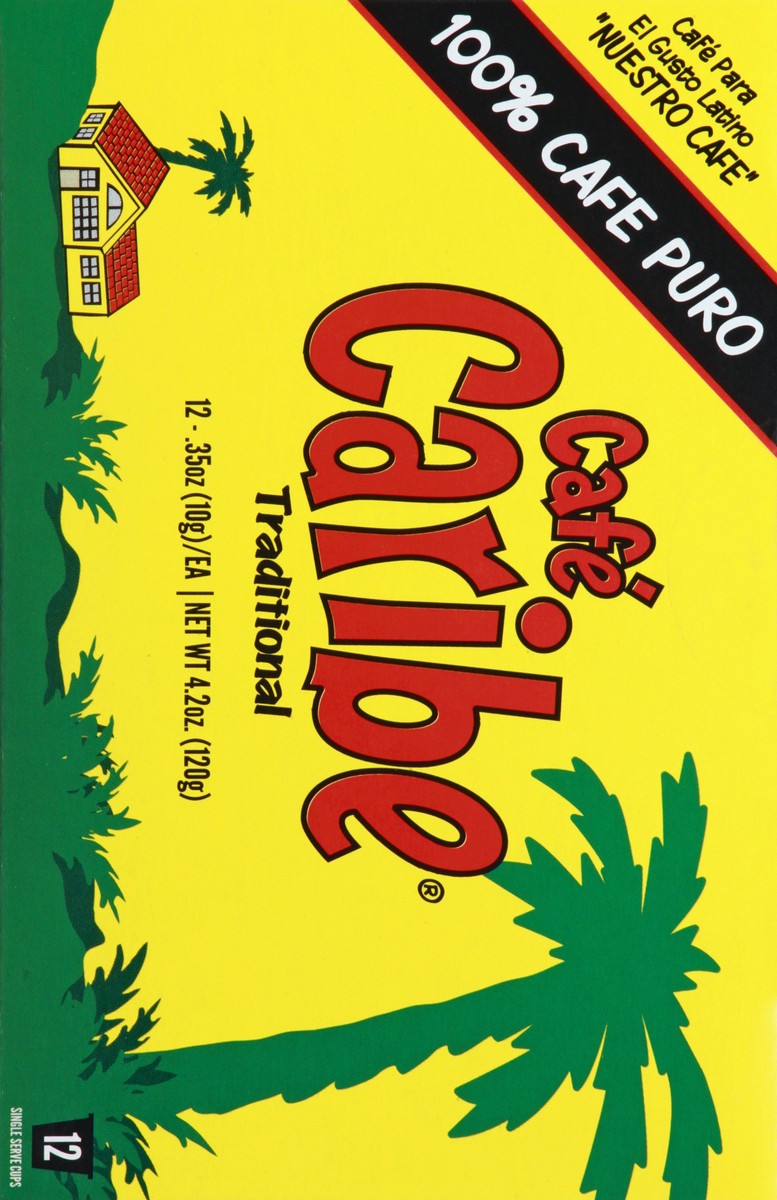 slide 6 of 11, Cafe Caribe Dark Roast Espresso Traditional Single Serve Cups Coffee - 12 ct, 12 ct