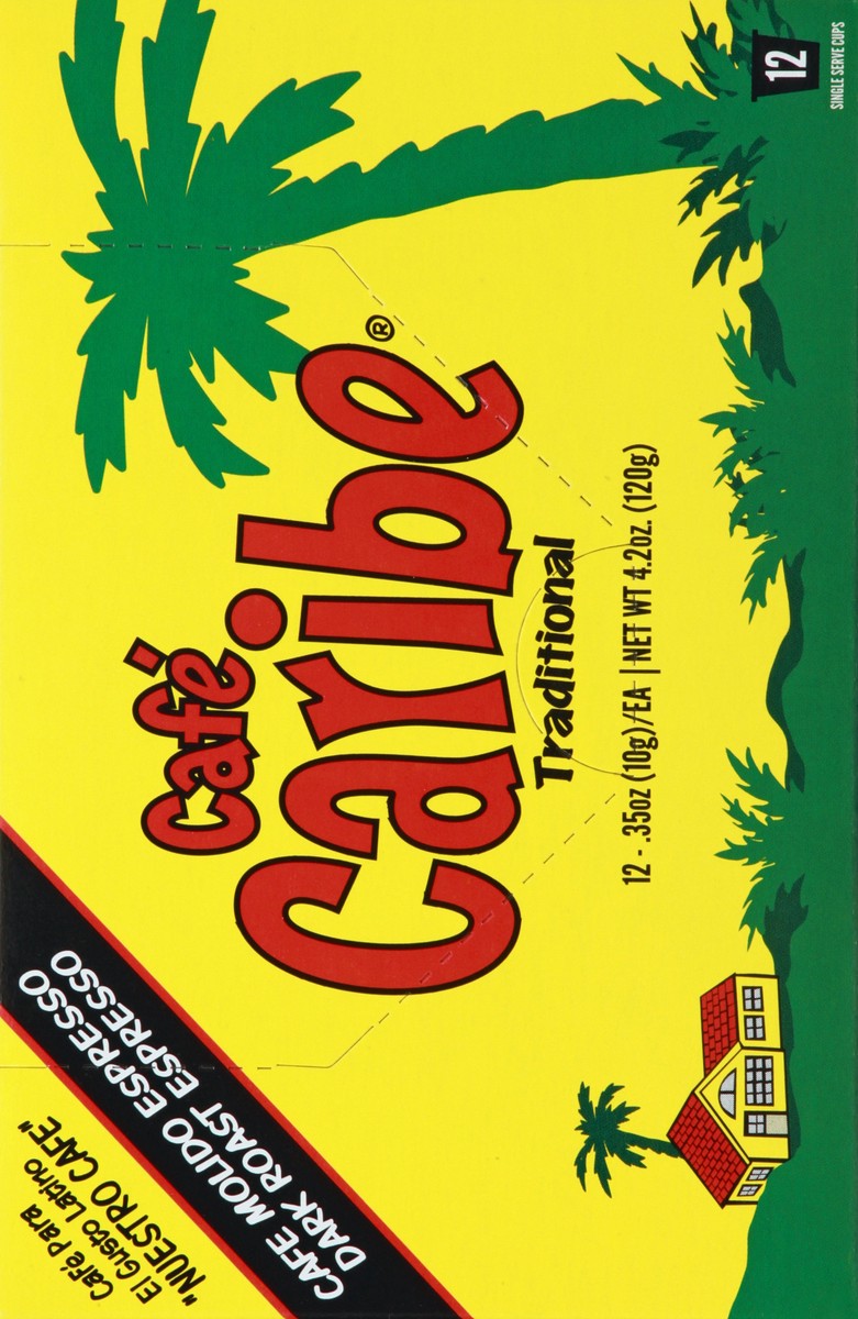 slide 8 of 11, Cafe Caribe Dark Roast Espresso Traditional Single Serve Cups Coffee - 12 ct, 12 ct