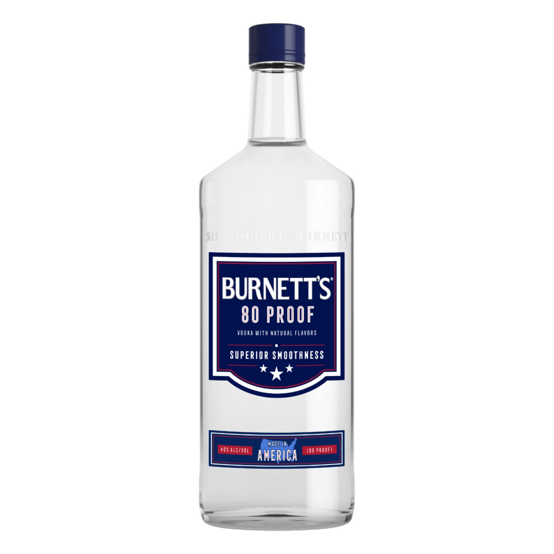 slide 1 of 2, Burnett's Vodka 80 proof, 750 ml